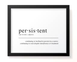 Persistent/Persistence Dictionary Definition - Art Print & Wall Decor For Home, Office, Bedroom - thumbnail 1