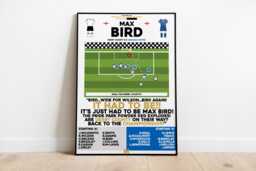 Max Bird V Carlisle United Print, Derby County Football Wall Art, Posters, Art Fc - thumbnail 1