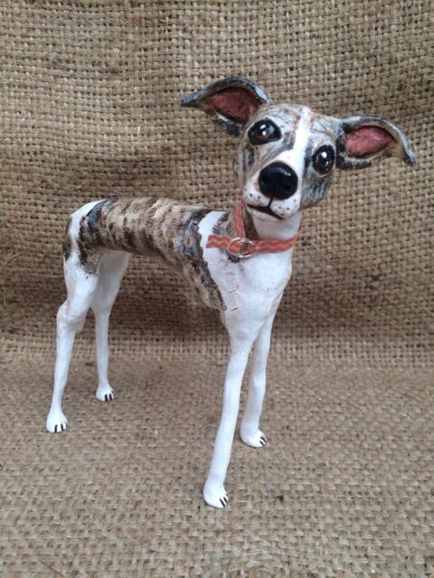Custom Pet Sculpture Folk Art Dog Memorial, Portrait - image 1