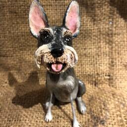 Custom Pet Sculpture Folk Art Dog Memorial, Portrait - thumbnail 4