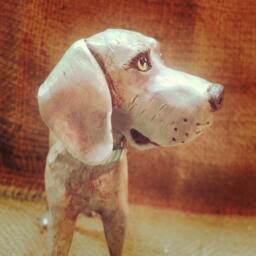 Custom Pet Sculpture Folk Art Dog Memorial, Portrait - thumbnail 3
