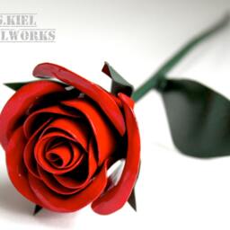 Metal Red Rose Steel Sweetheart Wedding Flower - thumbnail 3