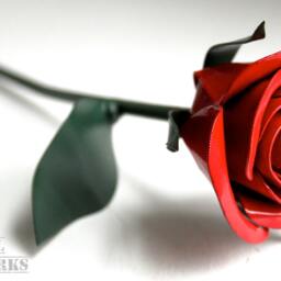Metal Red Rose Steel Sweetheart Wedding Flower - thumbnail 2