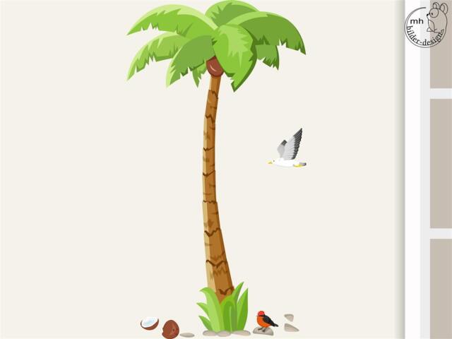 Palm Tree 155 cm Wall Decal For Children's Room, Baby Jungle, Jungle Sticker - image 1