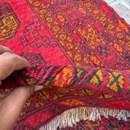2x9 Afghan Bukhara Wool Runner - Authentic Hand-Knotted Tribal Corridor Rug Traditional Oriental Carpet For Hallway Or Entryway Decor - thumbnail 4
