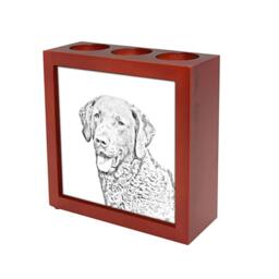 Chesapeake Bay Retriever - Wooden Stand For Candles/Pens With The Image Of A Dog New Collection - thumbnail 1