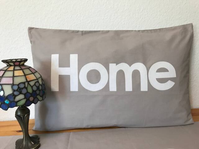 1x Country Style Cushion Cover Pillow Taupe/White Home 40x60cm - image 1