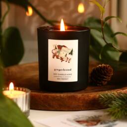 Gingerbread Christmas Soy Candle Vegan Natural Festive Gift For Her Winter Spicy - thumbnail 3