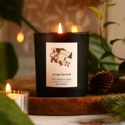 Gingerbread Christmas Soy Candle Vegan Natural Festive Gift For Her Winter Spicy - thumbnail 2