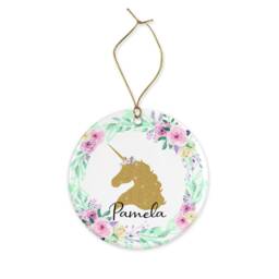 Personalised Unicorn Christmas Ornament Girl's First - thumbnail 3