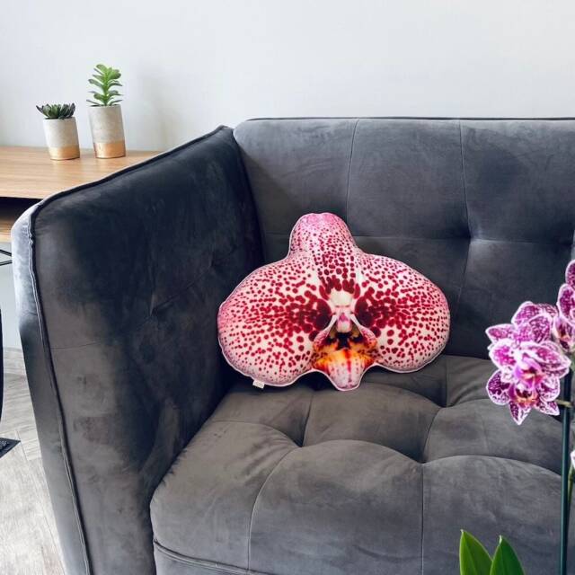 Orchid Shape Pillow, Small Size Flower Decor, Flower Accent Cushion - image 1