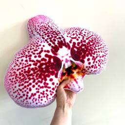 Orchid Shape Pillow, Small Size Flower Decor, Flower Accent Cushion - thumbnail 4
