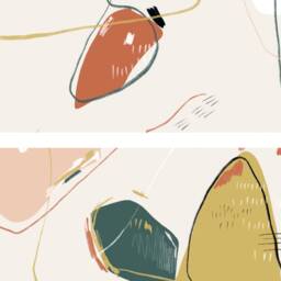 Hygge Sunshine, Boho Decor, Art Print, Abstract Art, Mid Century Nordic Colorful Poster, Shapes Block Print - thumbnail 3