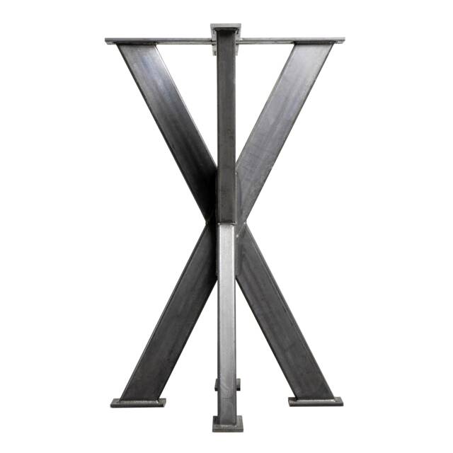 Bar Table Leg Tall X-Shape - Industrial Steel - Leg Only - image 1