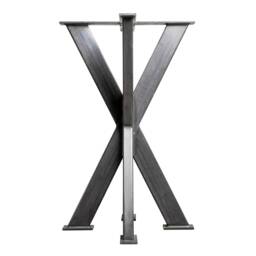 Bar Table Leg Tall X-Shape - Industrial Steel - Leg Only - thumbnail 1