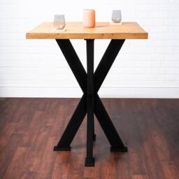 Bar Table Leg Tall X-Shape - Industrial Steel - Leg Only - thumbnail 4