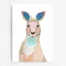 Set Of 3 Prints, Australian Native Print Set, Animal Print, Koala Kangaroo Echidna Wall Decor, Set - thumbnail 2
