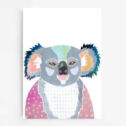 Set Of 3 Prints, Australian Native Print Set, Animal Print, Koala Kangaroo Echidna Wall Decor, Set - thumbnail 3