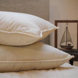 Organic Wool Pillow - Handmade Queen Size Bed - 20x30 - thumbnail 3
