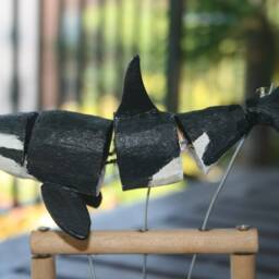 Automaton Orca - Handmade Wooden Sculpture - thumbnail 2