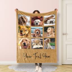 Personalized Photo Blanket Collage, Pet Blanket, Picture With Text, Memorial Best Friend Gift - thumbnail 2