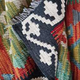 Heritage Runner Rug, Handmade Artisan Afghan Turkish, Scandinavian, Navajo, Bohemian, Wool Flatweave Multicolour Kilim Rug 190x65 cm - thumbnail 4