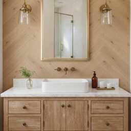Handmade Unlacquered Brass Rectangular Vanity Mirror - thumbnail 2