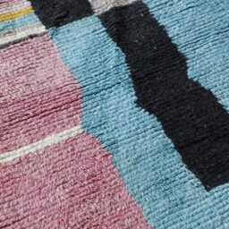 Handmade Abstract Berber Wool Rug Artisanal Moroccan Carpet - 9, 8x6, 5 Ft - thumbnail 4