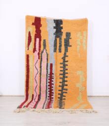 Moroccan Rug, Berber 4x8 Ft, Colorful Area Rug