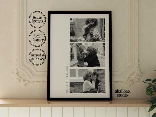 Personalised Mother's Day Photo Print Gift Bespoke Photo Collage For Mums Poster Her Custom Mothers Day - image 1