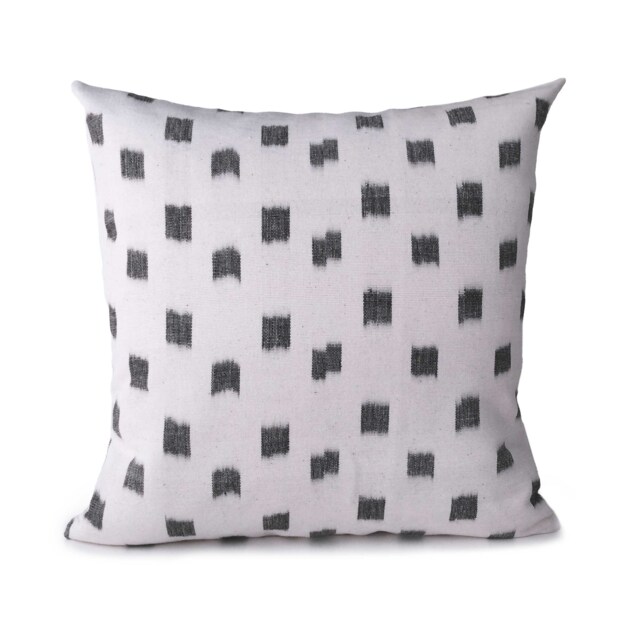 Kufri Rex in Natural Designer Pillow Cover, Geometric Dot Off White/Black Cushion Covers, High End Pillow, Boho Tribal Decorative Pillows - image 1