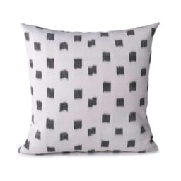 Kufri Rex in Natural Designer Pillow Cover, Geometric Dot Off White/Black Cushion Covers, High End Pillow, Boho Tribal Decorative Pillows - thumbnail 1