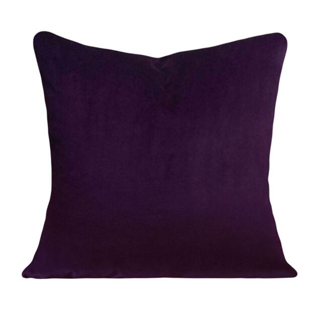 Purple Velvet Pillow Cover Plush Decorative Throw
