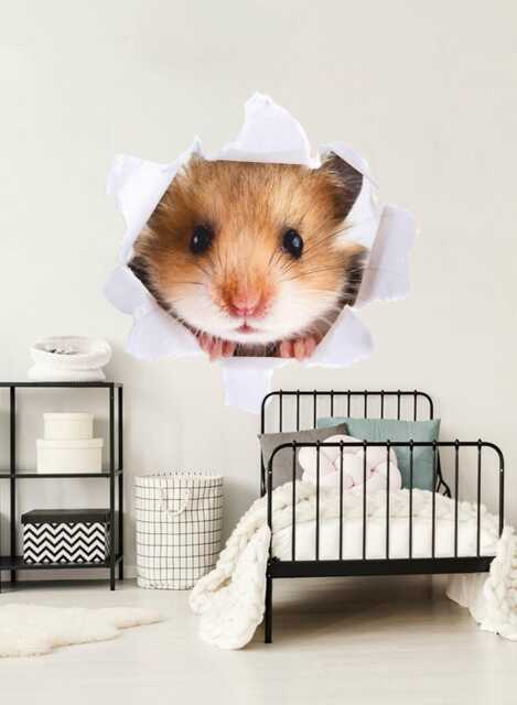 Hamster Wall Decal - Cute Animal Art For Home Decor - image 1