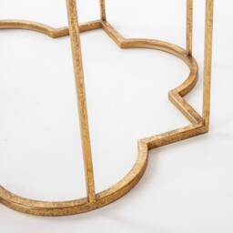 Metal Side Tables, Nest Of Gold Gilt Leaf, Minimalist Interior Decor, Set Two Living Room Dining - thumbnail 3