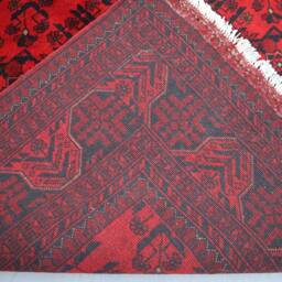 5x7 Red Afghan Rug - Khal Mohammadi Hand Knotted High Pile Wool Tribal Area Oriental Turkmen Living Room Bedroom Carpet - thumbnail 4