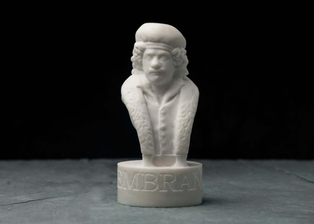 Marble Bust Of Rembrandt Statue Carved Figurine Artist Sculpture - image 1