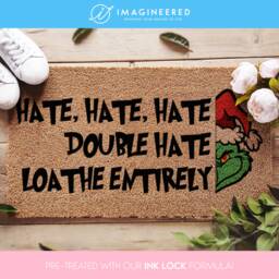 The Grinch Doormat - Funny Christmas Hate Loathe Entirely Mat Porch Decor - thumbnail 1
