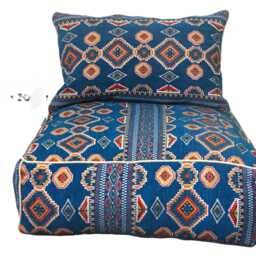 Moroccan Kilim Pouf Vintage Floor Cushion [Unstuffed] - thumbnail 4