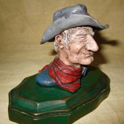 Old Harry The Ranch Hand Cowboy Bust - thumbnail 2