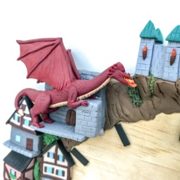 Medieval Wall Clock Handmade & Sculpted Miniature - thumbnail 3