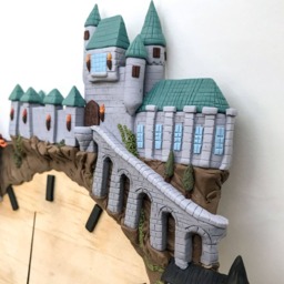 Medieval Wall Clock Handmade & Sculpted Miniature - thumbnail 2