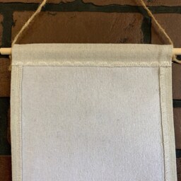 Blank Square Canvas Banner, Wall Hanging Pin Display With Blue Tassel - thumbnail 4