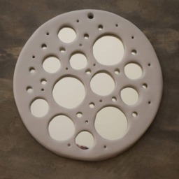 White Ceramic Decorative Mirror - thumbnail 2