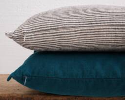 Soft Washed Cushioncase, Bed Cushioncover With Zipper, Couch Or Sofa Pillowcase Color Softened Throw Pillow, Pure Linen Cover - thumbnail 1