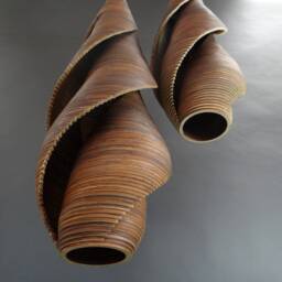 Handmade Wooden Seashell Pendant Lamp For Modern Rustic Decor - Invidia L60 & L80 - thumbnail 3
