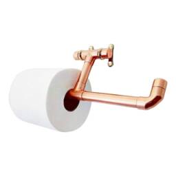 Copper Dual Toilet Roll Holder - Wall Mounted Bathroom Organizer - thumbnail 3