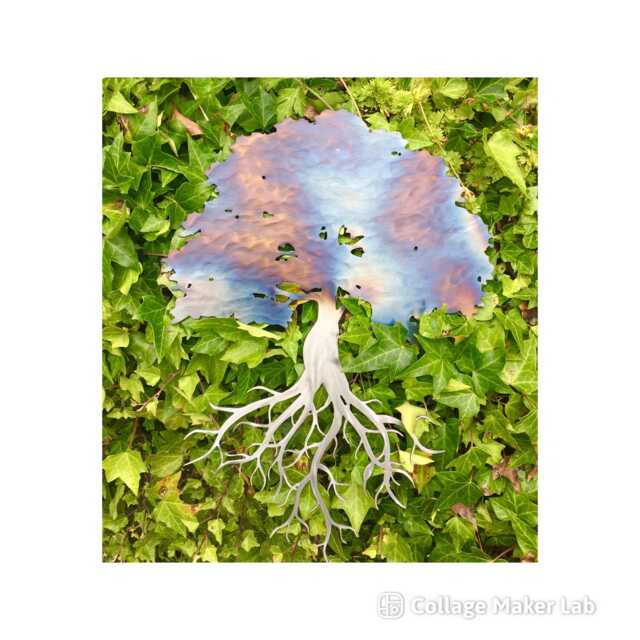 Rainbow Tree Of Life Metal Wall Art, Oak Plaque - image 1