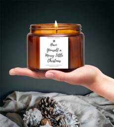 Christmas Spice Candle, Christmas Gift For Her, Winter Scented Candle, Stocking Filler, Secret Santa Gift, Festive Candle, Amber Glass Jar Candle - thumbnail 1