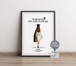 Custom Personalised Graduation, Doctor Graduation Gift, Unique College Graduation Gift , Dentist, Vet Nurse University Digital File - thumbnail 1